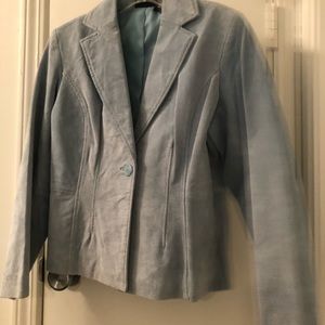 Relativity Light Blue Suede Jacket